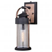 Vaxcel International T0445 - Cumberland 6-in Outdoor Wall Light Textured Dark Bronze and Burnished Oak