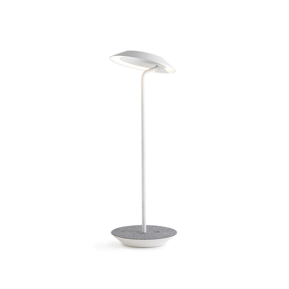 Royyo Desk Lamp, Matte White body, Oxford Felt base plate