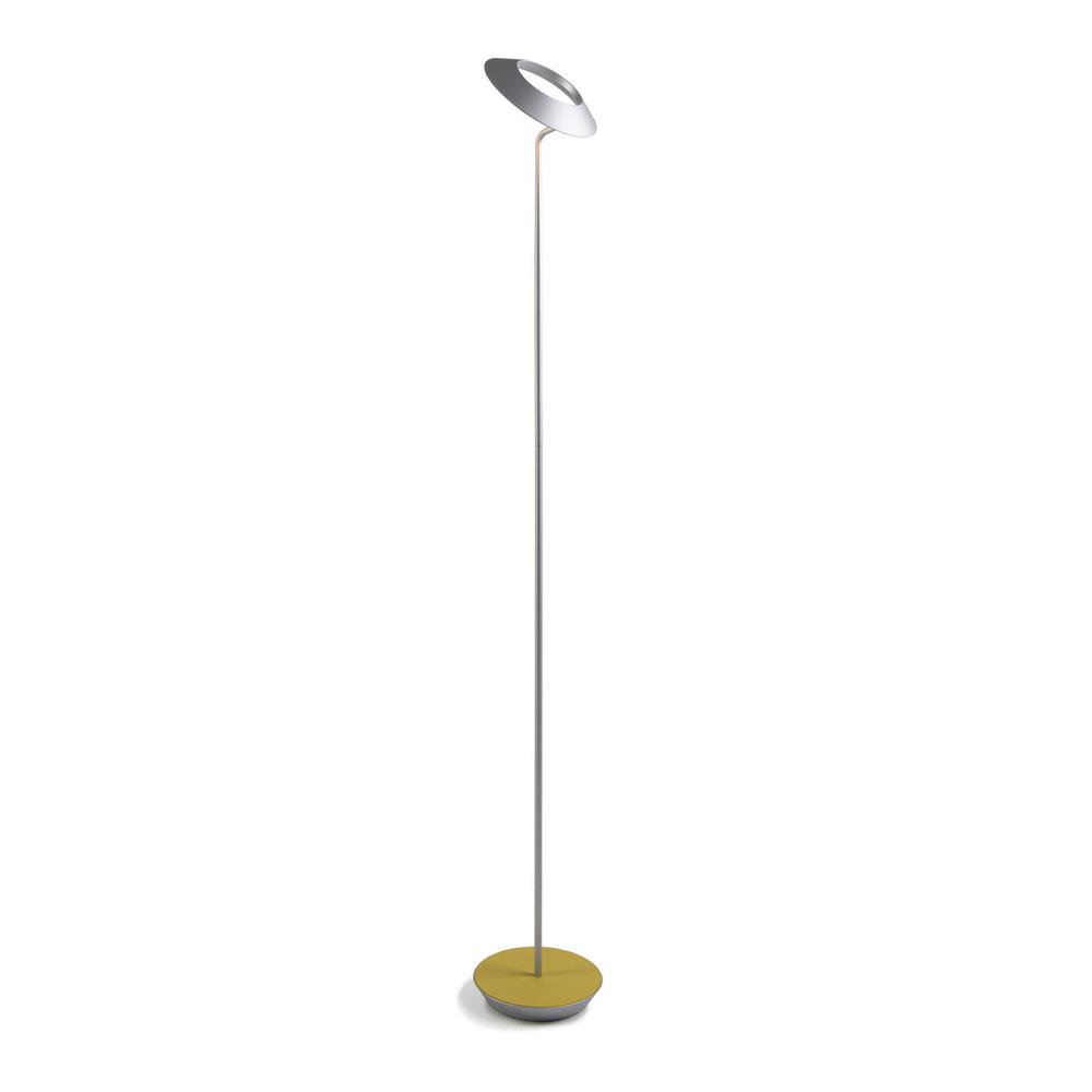 Royyo Floor Lamp, Silver Body, Honeydew Felt base plate