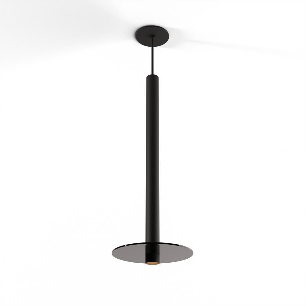 Combi Pendant 24" Single Unit Matte Black with Matte Black Canopy