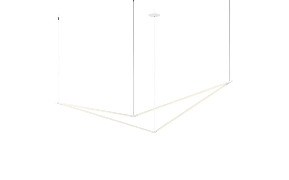 Z-Bar Pendant Large Bird, Matte White (36" light bars)