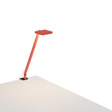 Koncept Inc Canada FCD-1-MFR-2CL - Foccacia Solo Desk Lamp (Matte Fire Red) with Desk Clamp (Matte Black)