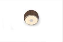 Koncept Inc Canada GRW-S-CRM-OWT-PI - Gravy Wall Sconce - Chrome body, Oiled Walnut plates - Plug-in