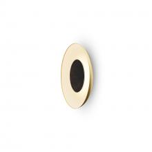 Koncept Inc Canada RMW-09-SW-MTB-HW+18BD-GMW - Ramen Wall Sconce 9" (Matte Black) with 18" back dish (Gold w/ Matte White Interior)