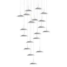 Koncept Inc Canada RYP-C19-SW-SIL - Royyo Pendant (Circular with 19 pendants), Silver, Silver Canopy