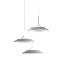 Koncept Inc Canada RYP-C3-SW-SIL - Royyo Pendant (Circular with 3 pendants), Silver, Silver Canopy