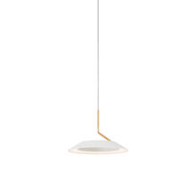 Koncept Inc Canada RYP-S1-SW-MWG - Royyo Pendant (single), Matte White with Gold accent