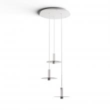 Koncept Inc Canada CMP-C3-S-06-MWT+GDGY9 - Combi Pendant 6" Circular 3 Combo Matte White with Matte White Canopy