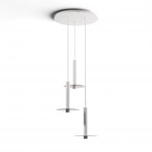 Koncept Inc Canada CMP-C3-S-12-MWT+GDGY9 - Combi Pendant 12" Circular 3 Combo Matte White with Matte White Canopy