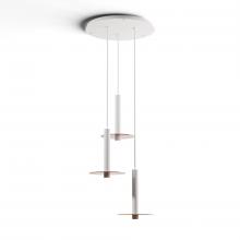 Koncept Inc Canada CMP-C3-S-12-MWT+GTEA9 - Combi Pendant 12" Circular 3 Combo Matte White with Matte White Canopy