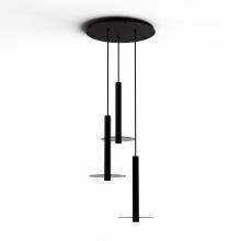 Koncept Inc Canada CMP-C3-S-16-MTB+GDGY9 - Combi Pendant 16" Circular 3 Combo Matte Black with Matte Black Canopy