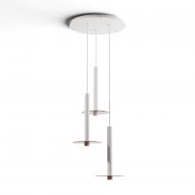 Koncept Inc Canada CMP-C3-S-16-MWT+GTEA9 - Combi Pendant 16" Circular 3 Combo Matte White with Matte White Canopy