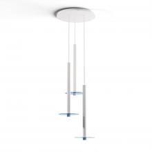 Koncept Inc Canada CMP-C3-S-24-MWT+GBLU9 - Combi Pendant 24" Circular 3 Combo Matte White with Matte White Canopy