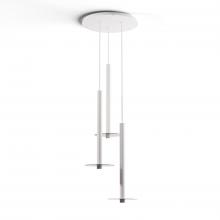 Koncept Inc Canada CMP-C3-S-24-MWT+GDGY9 - Combi Pendant 24" Circular 3 Combo Matte White with Matte White Canopy