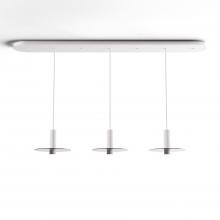 Koncept Inc Canada CMP-L3-S-06-MWT+GDGY9 - Combi Pendant 6" Linear 3 Combo Matte White with Matte White Canopy