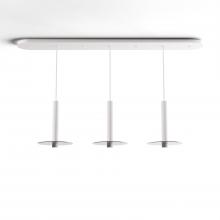 Koncept Inc Canada CMP-L3-S-12-MWT+GDGY9 - Combi Pendant 12" Linear 3 Combo Matte White with Matte White Canopy