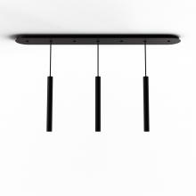 Koncept Inc Canada CMP-L3-S-16-MTB - Combi Pendant 16" Linear 3 Combo Matte Black with Matte Black Canopy