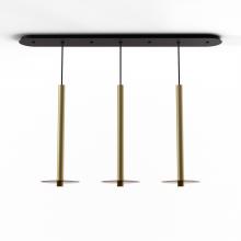 Koncept Inc Canada CMP-L3-S-24-BRS+GTEA9 - Combi Pendant 24" Linear 3 Combo Brass with Matte Black Canopy