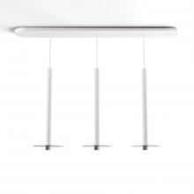 Koncept Inc Canada CMP-L3-S-24-MWT+GDGY9 - Combi Pendant 24" Linear 3 Combo Matte White with Matte White Canopy