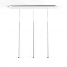 Koncept Inc Canada CMP-L3-S-36-MWT+GBLU9 - Combi Pendant 36" Linear 3 Combo Matte White with Matte White Canopy