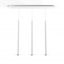 Koncept Inc Canada CMP-L3-S-36-MWT+GCLR9 - Combi Pendant 36" Linear 3 Combo Matte White with Matte White Canopy