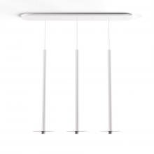 Koncept Inc Canada CMP-L3-S-36-MWT+GDGY9 - Combi Pendant 36" Linear 3 Combo Matte White with Matte White Canopy