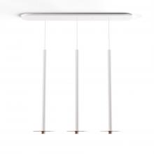 Koncept Inc Canada CMP-L3-S-36-MWT+GTEA9 - Combi Pendant 36" Linear 3 Combo Matte White with Matte White Canopy