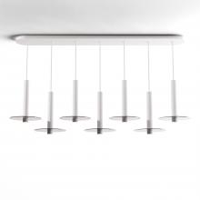 Koncept Inc Canada CMP-L7-S-12-MWT+GDGY9 - Combi Pendant 12" Linear 7 Combo Matte White with Matte White Canopy