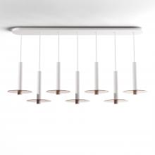 Koncept Inc Canada CMP-L7-S-12-MWT+GTEA9 - Combi Pendant 12" Linear 7 Combo Matte White with Matte White Canopy