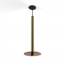 Koncept Inc Canada CMP-S1-S-24-BRS+GTEA9 - Combi Pendant 24" Single Unit Brass with Matte Black Canopy