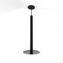 Koncept Inc Canada CMP-S1-S-24-MTB+GDGY9 - Combi Pendant 24" Single Unit Matte Black with Matte Black Canopy