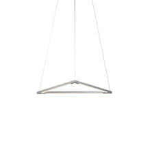 Koncept Inc Canada ZBP-16-T-SW-SIL-CNP - Z-Bar Pendant Small Triangle, Soft Warm, Silver, 18" x 16"