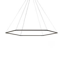 Koncept Inc Canada ZBP-24-H-SW-MTB-CNP - Z-Bar Pendant Medium Honeycomb, Soft Warm, Matte Black, 52" x 45"