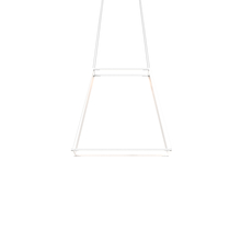 Koncept Inc Canada ZBP-24-RS-SW-MWT-CNP - Z-Bar Pendant Rise Medium Square, Soft Warm, Matte White, 26" x 26" x 22"