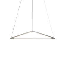 Koncept Inc Canada ZBP-24-T-SW-SIL-CNP - Z-Bar Pendant Medium Triangle, Soft Warm, Silver, 26" x 23"