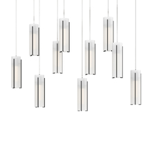 Hubbardton Forge 131204-SKT-LONG-10-GG0065 - Exos Glass 10-Light Pendant