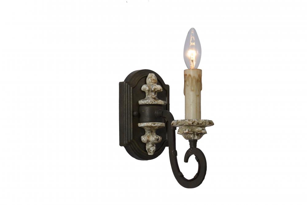 Klarissa Single Sconce w/ dark gray finish