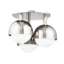 Hudson Valley 1203-PN - 3 LIGHT SEMI FLUSH