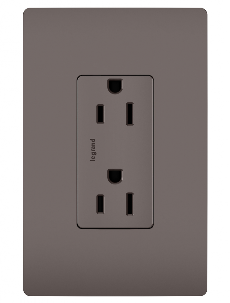 radiant® Tamper-Resistant Outlet, Brown (10 pack)