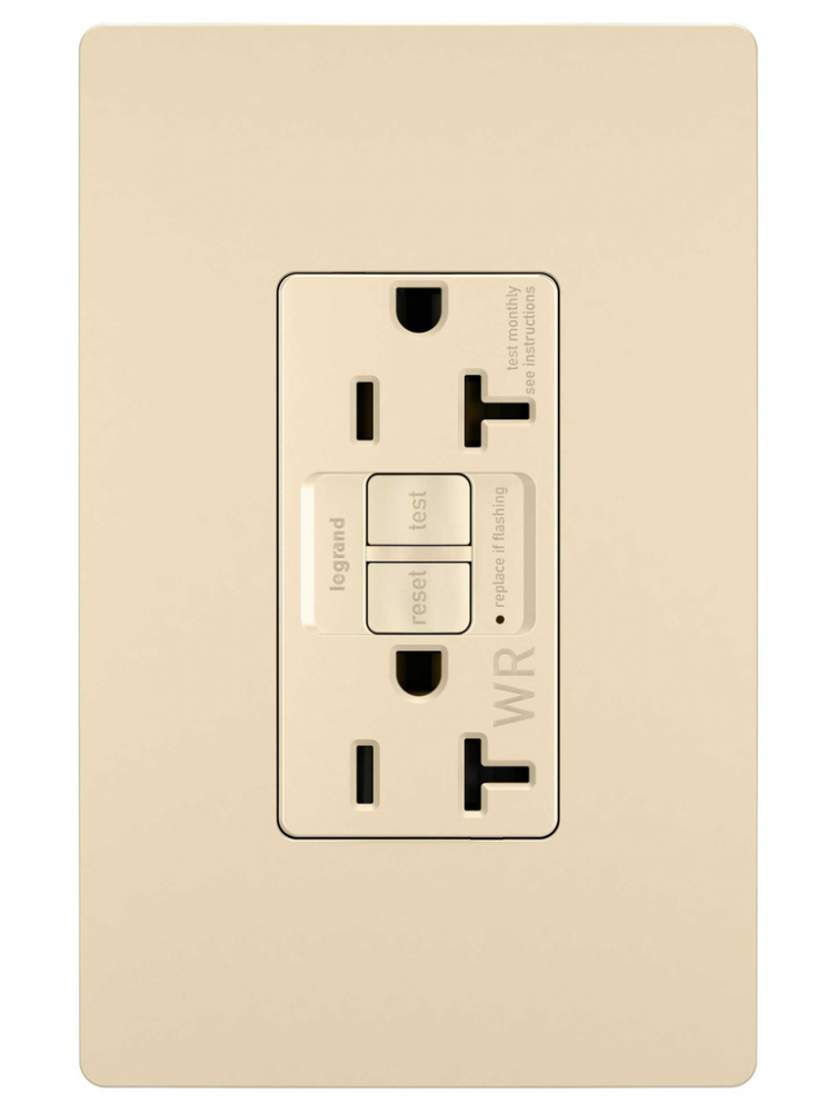 radiant® Tamper-Resistant Weather-Resistant 20A Duplex Self-Test GFCI Receptacles with SafeLock® Pro