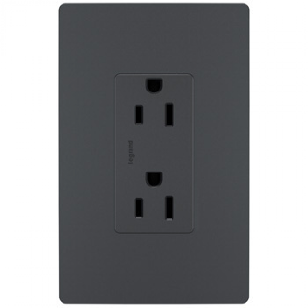 radiant® Tamper-Resistant Outlet, Graphite (12 pack)