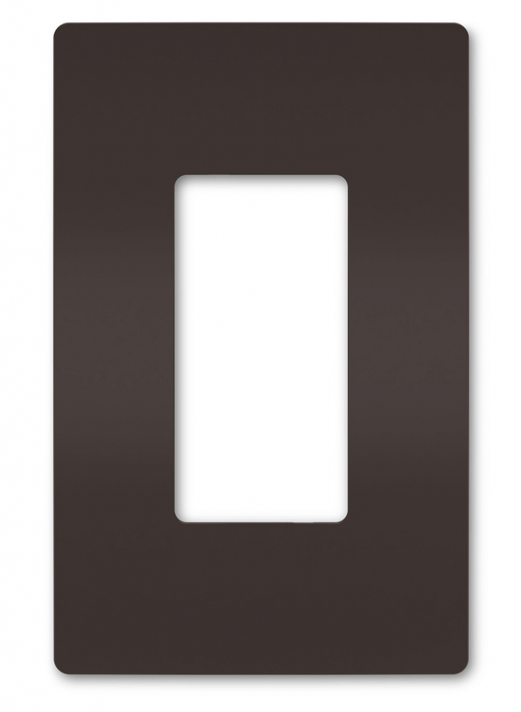 radiant® One-Gang Screwless Wall Plate, Brown