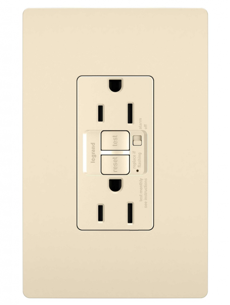 radiant® Tamper-Resistant 15A Duplex Self-Test GFCI Receptacles with Audible Alarm and SafeLock® Pro