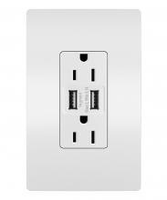 Legrand Radiant TM826USBW - radiant® 15A Tamper-Resistant USB Outlet, White