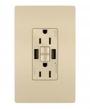 Legrand Radiant 1597TRUSBAAI - radiant® Tamper-Resistant 15A Duplex Self-Test GFCI Receptacles with SafeLock® Protection, USB Type 