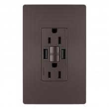 Legrand Radiant 1597TRUSBAA - radiant® Tamper-Resistant 15A Duplex Self-Test GFCI Receptacles with SafeLock® Protection, USB Type 