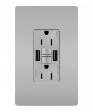 Legrand Radiant 1597TRUSBAAGRY - radiant® Tamper-Resistant 15A Duplex Self-Test GFCI Receptacles with SafeLock® Protection, USB Type 