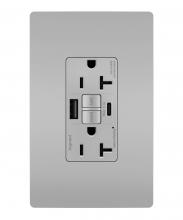 Legrand Radiant 2097TRUSBACGRY - radiant® Tamper-Resistant 20A Duplex Self-Test GFCI Receptacles with SafeLock® Protection, Type A/C 