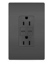 Legrand Radiant R26USBCCBK - RADIANT 3.1 C/C USB+15A DUP REC BK