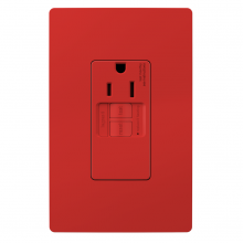 Legrand Radiant 1597TRSGLRED - radiant? 15A Tamper-Resistant Self-Test Simplex GFCI Outlet, Red (10 pack)